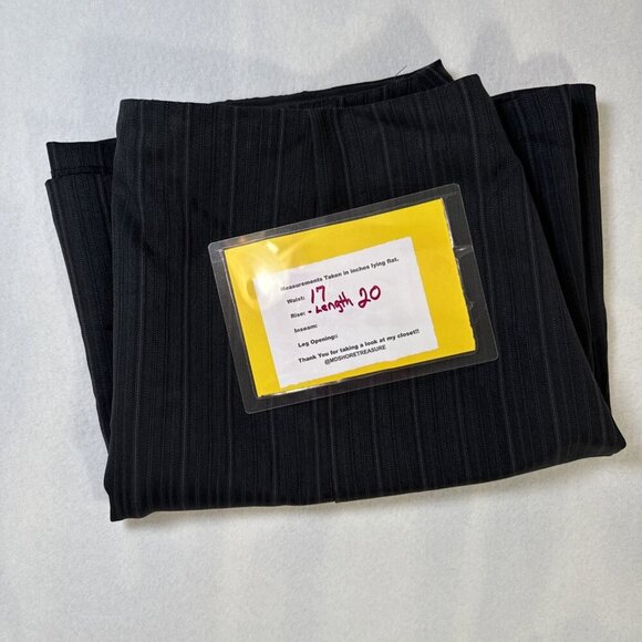 Vintage II Real Black With Stripes Skirt Size 16 Made in USA - Picture 9 of 9
